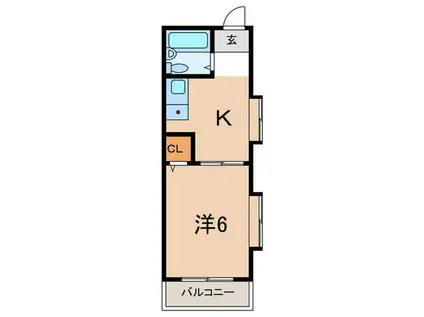 ハイライフ兵庫(1K/5階)の間取り写真