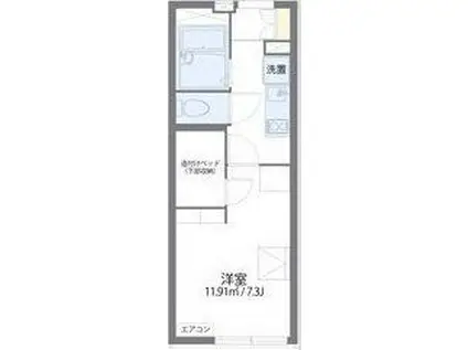 レオパレスシャルマン柴島(1K/3階)の間取り写真