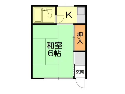 タウンハイツ(1K/1階)の間取り写真