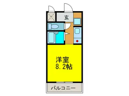 101ビルディング(ワンルーム/3階)の間取り写真