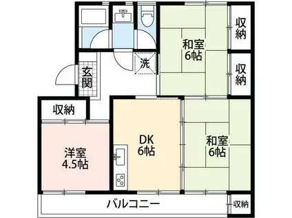 第一スヤマコーポ(3DK/1階)の間取り写真