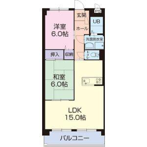 グランメール・トーエイ(2LDK/1階)の間取り写真