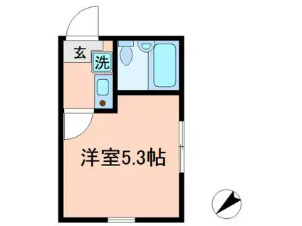 エスポワール池袋(1K/1階)の間取り写真