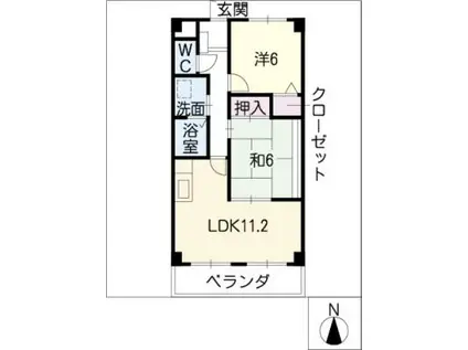ロイヤルアネックス(2LDK/3階)の間取り写真