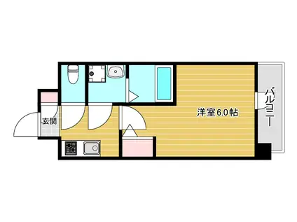 エスリード弁天町グランツ(1K/7階)の間取り写真