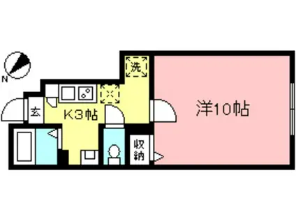グレース(1K/1階)の間取り写真
