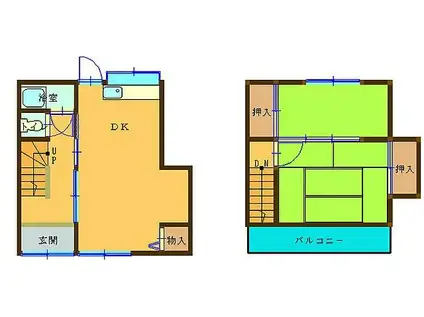 小谷アパート(3DK/1階)の間取り写真