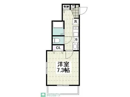 アクアコート(1K/1階)の間取り写真