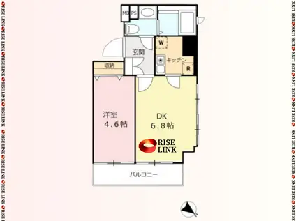 東池袋デュープレックス リズ(1DK/11階)の間取り写真