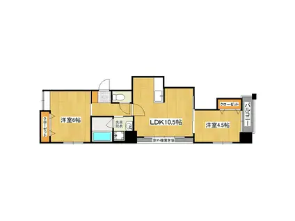 フレアステージ柳(2LDK/5階)の間取り写真