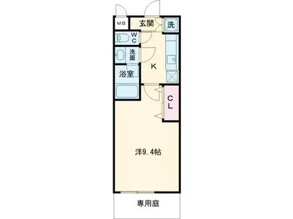 ラフィーネマック(1K/1階)の間取り写真