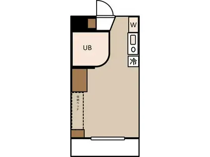 ラ・パルフェ・ド・コンセルト(ワンルーム/3階)の間取り写真