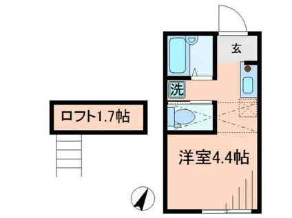 エルプレミア梅島(ワンルーム/3階)の間取り写真