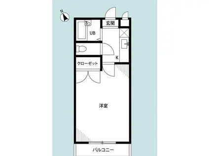 アムールグランシャリオ(1K/2階)の間取り写真