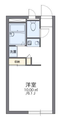 レオパレスベルフォール(1K/1階)の間取り写真