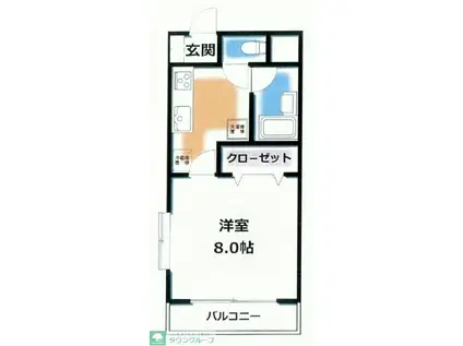 スマイルハイツMK(1K/2階)の間取り写真