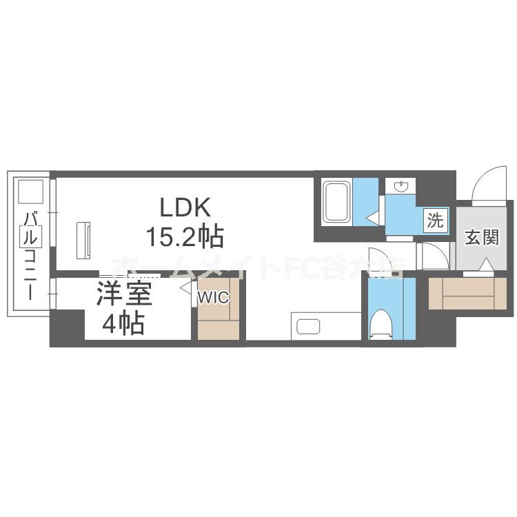 LEGALAND猫 MIYAKOJIMA(1LDK/6階)の間取り写真