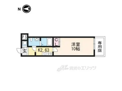 アイーズ荘(1K/1階)の間取り写真