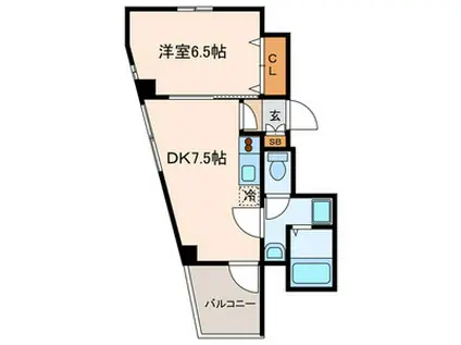 MAGANDA(1DK/6階)の間取り写真