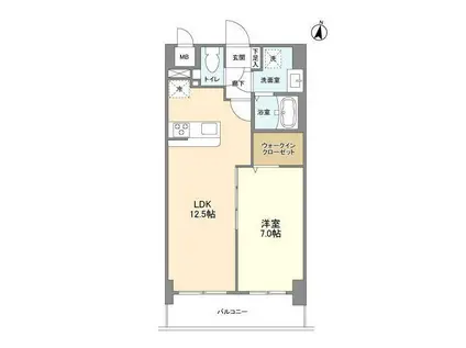 ルーカス長崎諫早II(1LDK/3階)の間取り写真