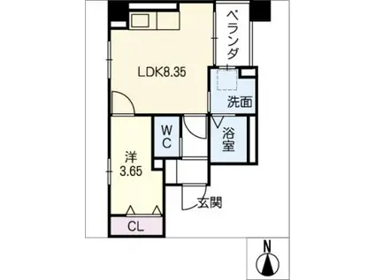 B・B・PARK(1LDK/3階)の間取り写真