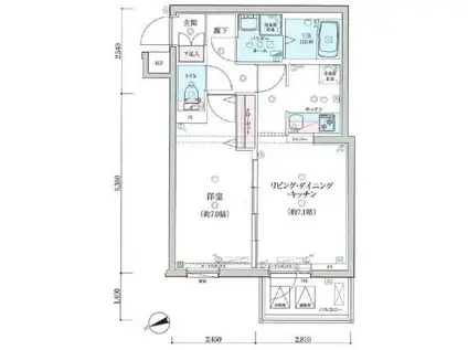 GENOVIA桜上水SKYGARDENジェノヴィア桜上水スカイガーデ(1LDK/3階)の間取り写真