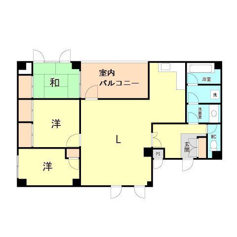 シオンズガーデン花川(3LDK/3階)の間取り写真