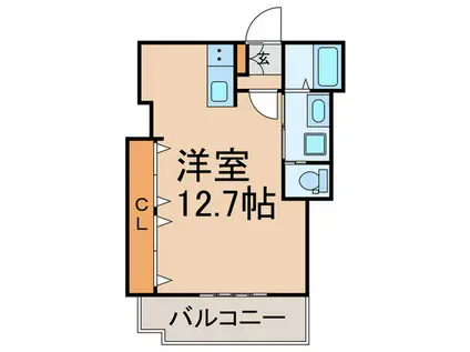 セブンヒルズ三軒茶屋(ワンルーム/3階)の間取り写真
