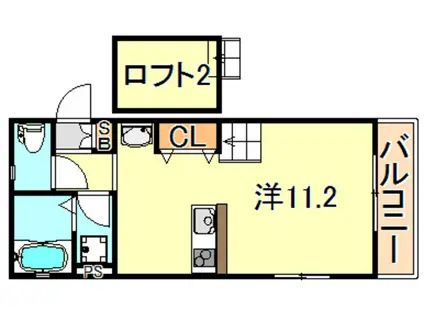 ガーデンパレス上ノ丸(ワンルーム/2階)の間取り写真