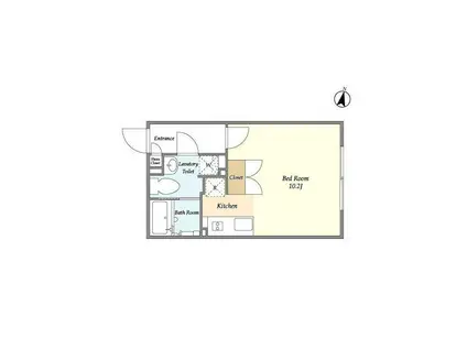 ライトテラス中野坂上(ワンルーム/3階)の間取り写真