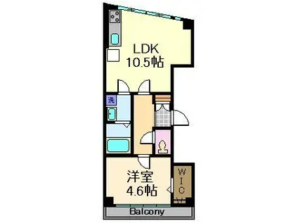 アドリーム北千住(1LDK/2階)の間取り写真