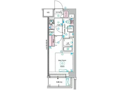 ハイズ戸田マキシヴ(1K/4階)の間取り写真