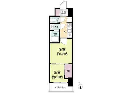 セレニテ難波グランデシュッド(2K/5階)の間取り写真