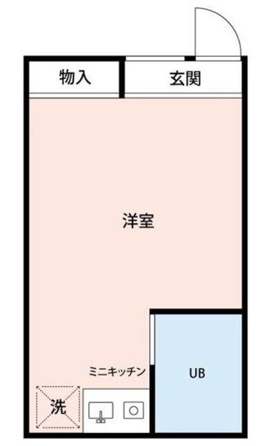 ビッグウッドII(ワンルーム/1階)の間取り写真