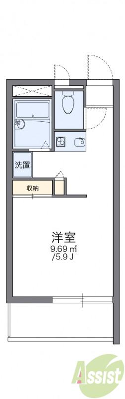 レオパレスキッショー(1K/2階)の間取り写真