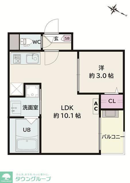 JACK UNOKIII(1LDK/1階)の間取り写真