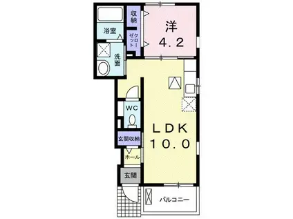 グランド シャイン VII(1LDK/1階)の間取り写真