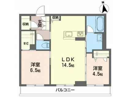 べレオ プランドール(2LDK/2階)の間取り写真