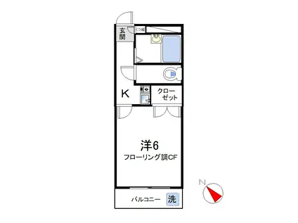 エクセル・コトブキ(1K/2階)の間取り写真