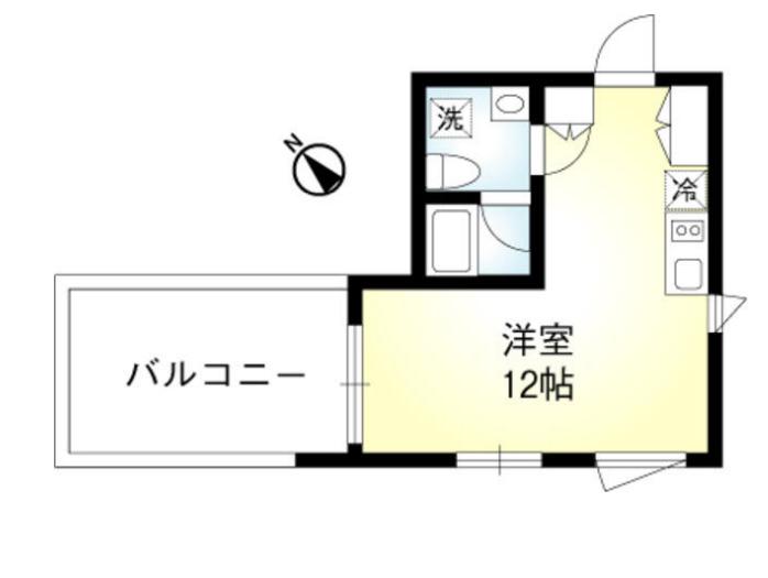 コルテ(ワンルーム/4階)の間取り写真