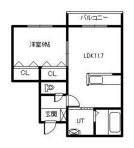 PREMIERE 1ST(1LDK/2階)の間取り写真