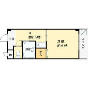 エーデルハイム東花園(1K/3階)の間取り写真