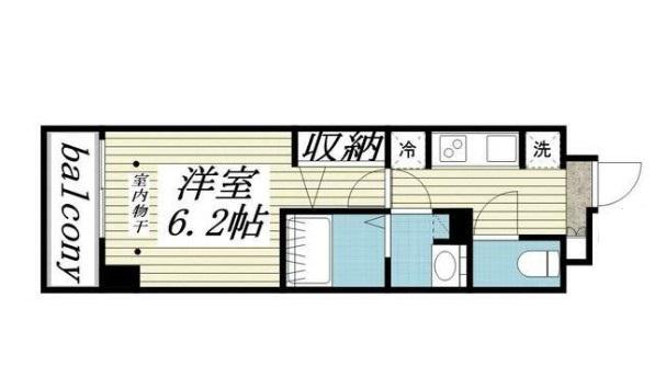 N-STAGE八王子II(1K/2階)の間取り写真