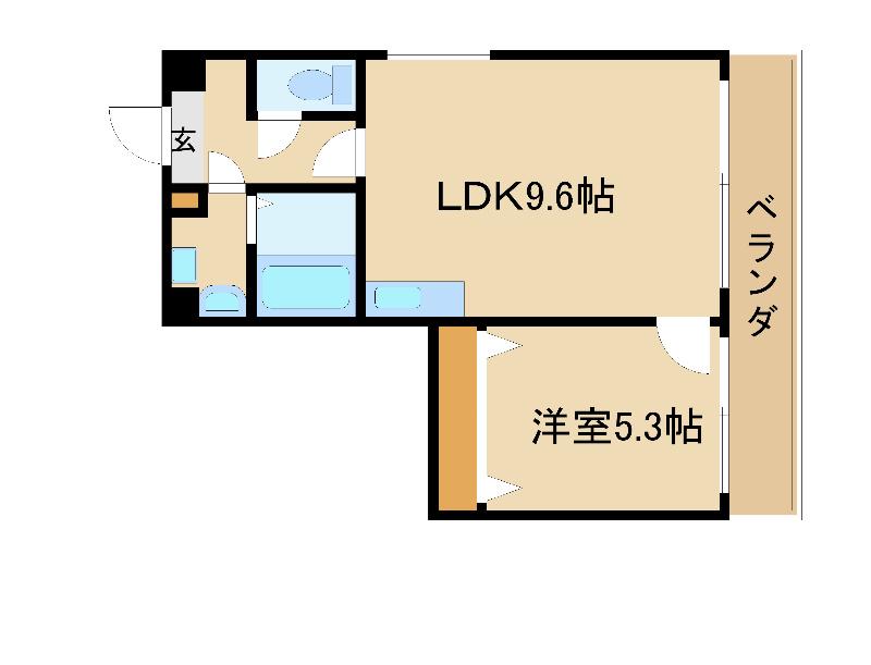 アルテハイム二条城(1LDK/2階)の間取り写真