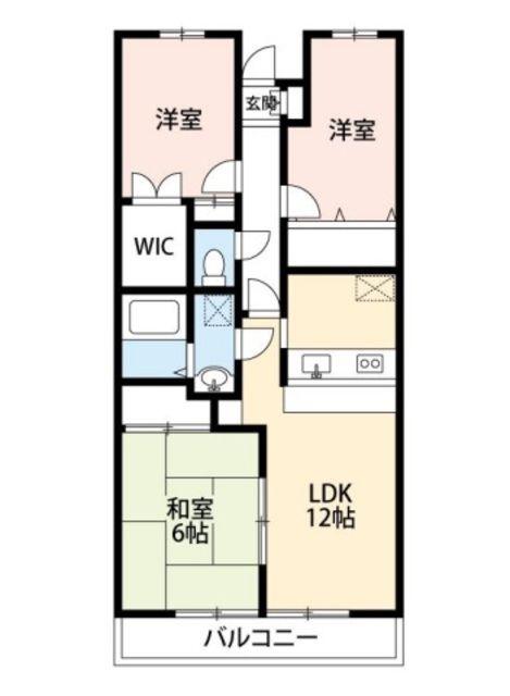 ベルフォーレ上尾(3LDK/3階)の間取り写真