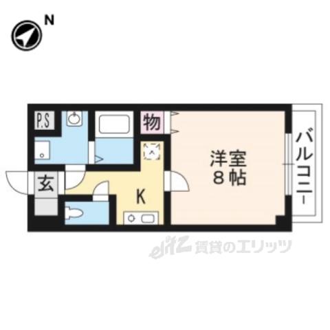 グランレブリー桂PART2(1K/5階)の間取り写真