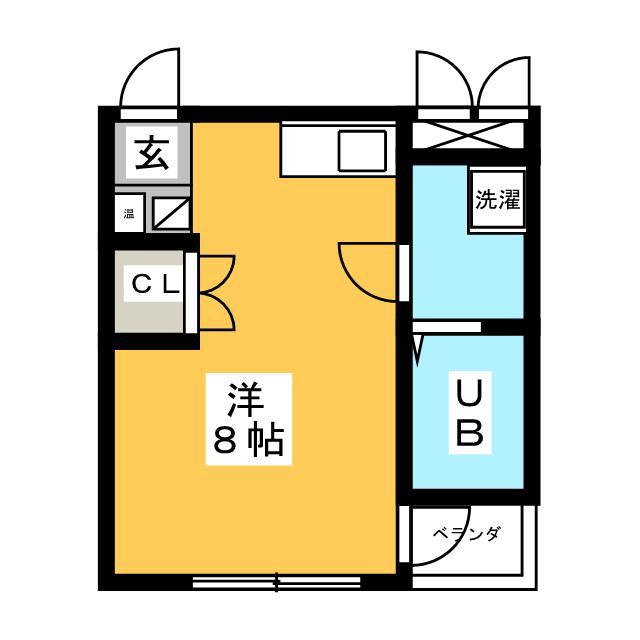 LE CENTRO(ワンルーム/3階)の間取り写真