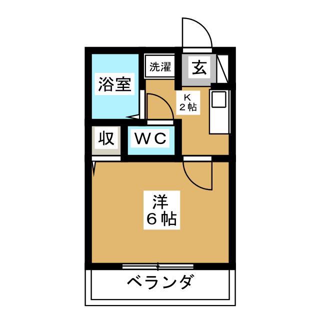 プレジオ馬込(1K/1階)の間取り写真