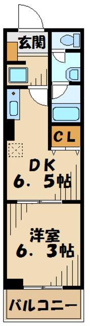 フォーレストセンタービル(1DK/9階)の間取り写真
