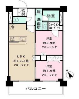 N-STAGE 赤羽志茂(2LDK/5階)の間取り写真